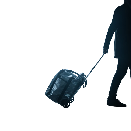 Hulken Large Wheeled Utility Bag (Silver/Black)