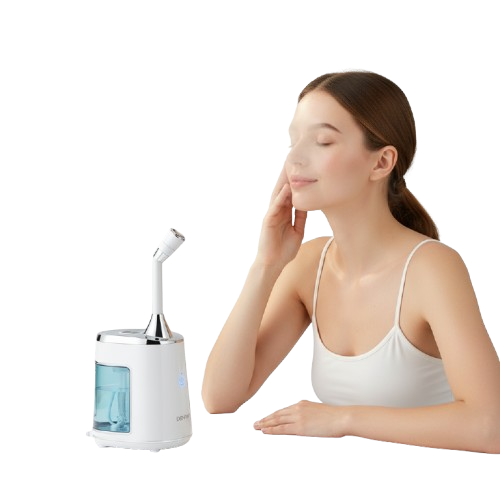 Facial Steamer - DENFANY Nano Ionic Face Steamer with Extendable 360° Rotating Arm - Portable Facial Steamer